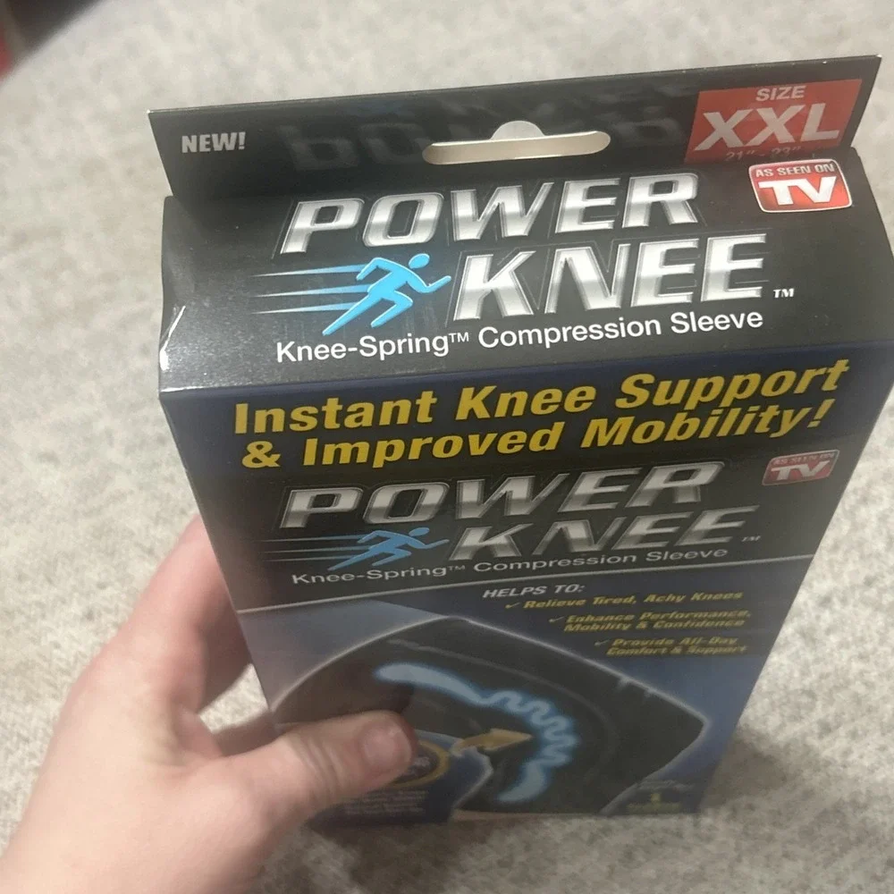 NIB POWER KNEE Knee Spring Compression Sleeve Size XXL Instant Knee Support